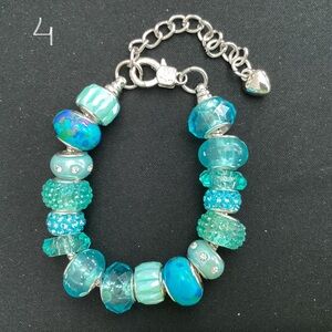 Lampwork Bead Charm Bracelet